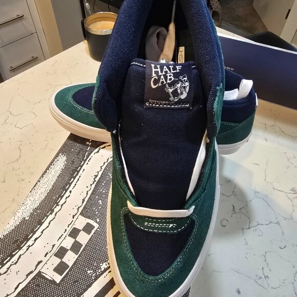 VANS SKATE HALF CAB SHOE Tartan Blue / Green VN0A2Z34BLG MENS SIZE 10.5 NEW - Picture 2 of 13